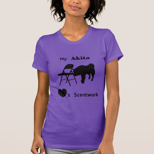 My Akita Lieben Scentwork T - Shirt (Vorderseite)