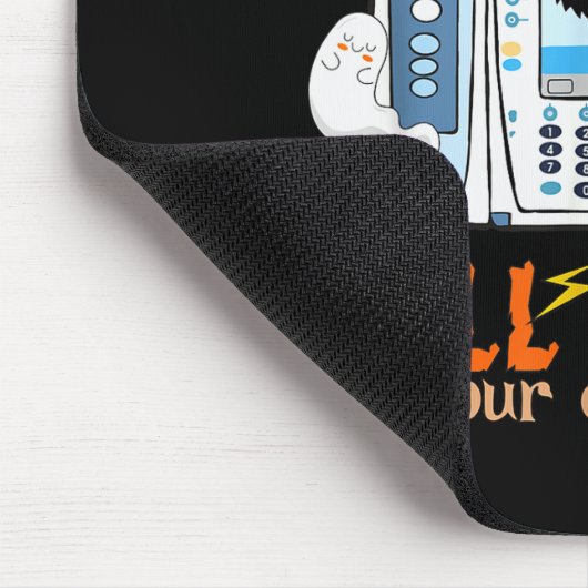 My Alarms Will Haunt Your Dreams Funny Icu Nurse H Mousepad (Ecke)