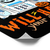 My Alarms Will Haunt Your Dreams Funny Icu Nurse H Poster (Ecke)