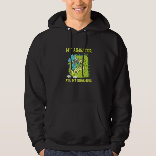 My Alligator Ate My Homework Reptiles Zoo Ponds Cr Hoodie (Vorderseite)
