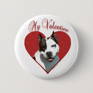 My AmStaff Valentine Button