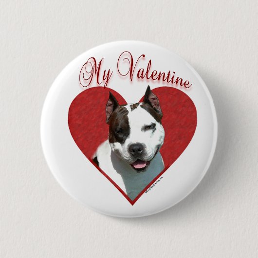 My AmStaff Valentine Button (Vorderseite)