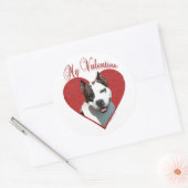 My AmStaff Valentine Runder Aufkleber (Umschlag)