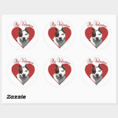 My AmStaff Valentine Runder Aufkleber (Blatt)