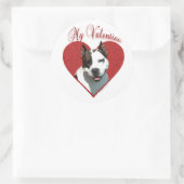 My AmStaff Valentine Runder Aufkleber (Tasche)
