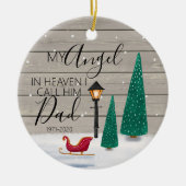 my angel in heaven i call him dad memorial xmas keramik ornament (Vorne)