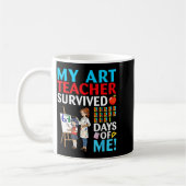 My Art Teacher Survived 67 Days Of Me Student Back Kaffeetasse (Links)