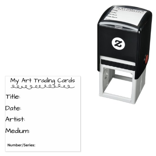 My Art Trading Cards Self Inking Rubber Stamp Permastempel (Beispiel)
