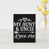 My Aunt And Uncle Love Me Niece  Karte (Gelbe Blume)