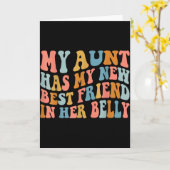 My Aunt Has My New Friend In Her Belly Funny Mom C Karte (Gelbe Blume)
