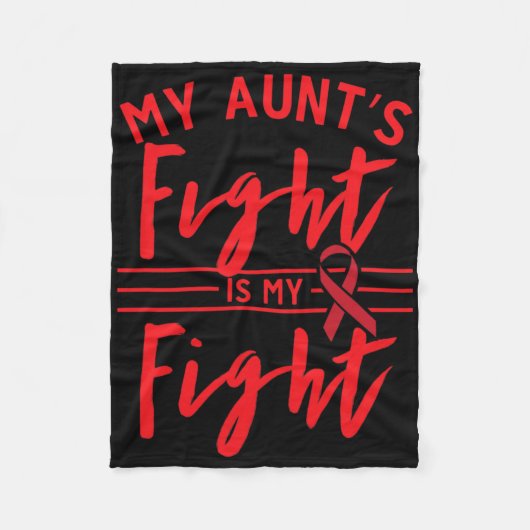 My Aunt's Fight Is My Fight Blood Cancer Awareness Fleecedecke (Vorderseite)