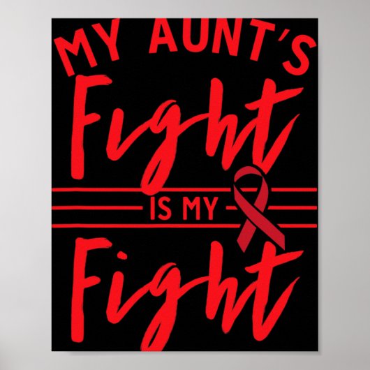 My Aunt's Fight Is My Fight Blood Cancer Awareness Poster (Vorne)