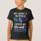 My Aunt's Wings Cover Heart Suicide Awareness Ribb T-Shirt (Vorderseite)