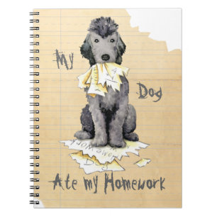 My Bedlington Terrier Ate My Hausaufgaben Notebook Notizblock