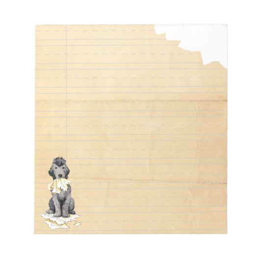 My Bedlington Terrier Ate My Hausaufgaben Notepad Notizblock (Vorderseite)