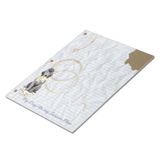 My Bedlington Terrier Ate my Lessingplan Notepad Notizblock (angewinkelt)