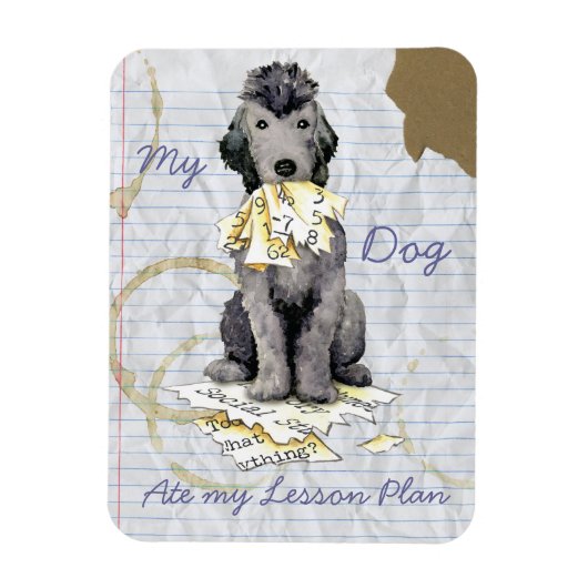 My Bedlington Terrier Ate My Lesson Plan Magnet (Vertikal)