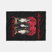 My Bernese Mountain Is My Valentine Dog Lover Vale Fleecedecke (Vorderseite (Horizontal))