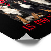 My Bernese Mountain Is My Valentine Dog Lover Vale Poster (Ecke)