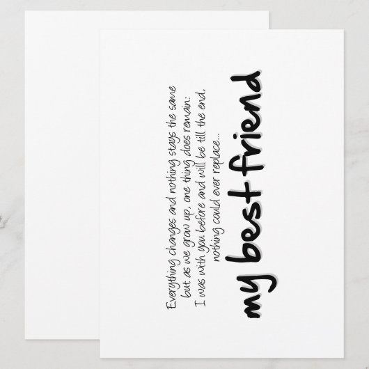 My best friend (Vorne/Hinten)