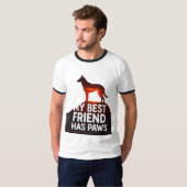My Best Friend Has Paws" - Sunset Dog Silhouette R T-Shirt (Vorne ganz)