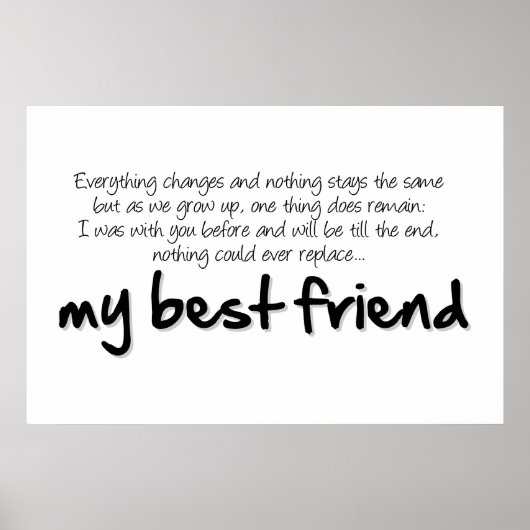 My best friend poster (Vorne)