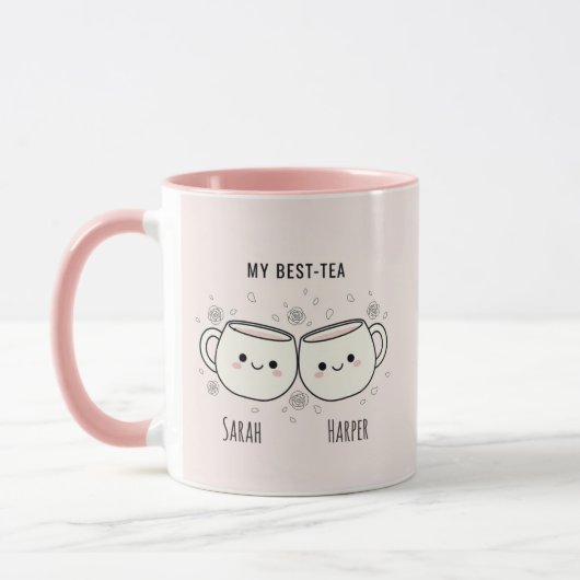 "My Best-Tea" Süße personalisierte Freundschaftsta Tasse (Links)