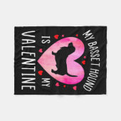My Bet Hound Is My Valentine Dog Lover Valentin _1 Fleecedecke (Vorderseite (Horizontal))