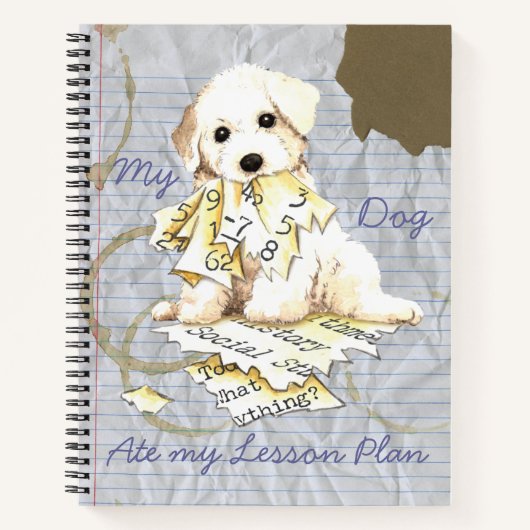 My Bichon Ate My Lessingplan Notizblock (Vorderseite)