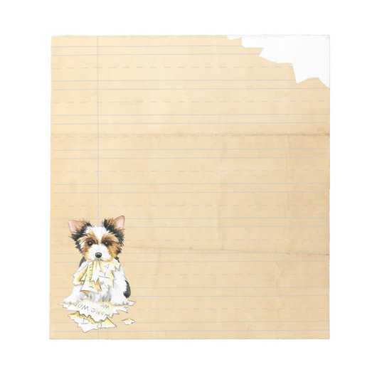 My Biewer Terrier Ate Meine Hausaufgaben Notepad Notizblock (Vorderseite)