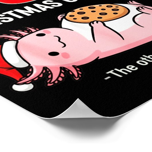 My Body Is 98% Christmas Cookies Funny Axolotl Paj Poster (Ecke)