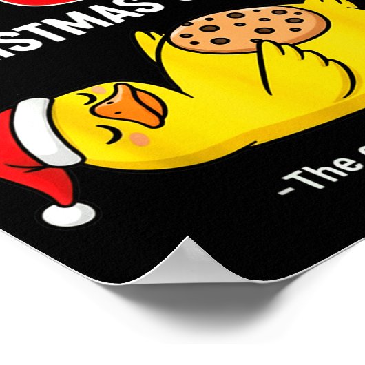 My Body Is 98% Christmas Cookies Funny Duck Pajama Poster (Ecke)