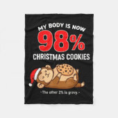 My Body Is 98% Christmas Cookies Funny Monkey Paja Fleecedecke (Vorderseite)