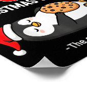 My Body Is 98% Christmas Cookies Funny Penguin Paj Poster (Ecke)