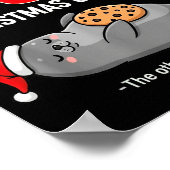 My Body Is 98% Christmas Cookies Funny Seal Pajama Poster (Ecke)