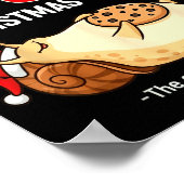 My Body Is 98% Christmas Cookies Funny Snail Pajam Poster (Ecke)
