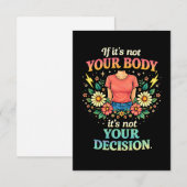 My Body, My Choice Dankeskarte (Vorne/Hinten)