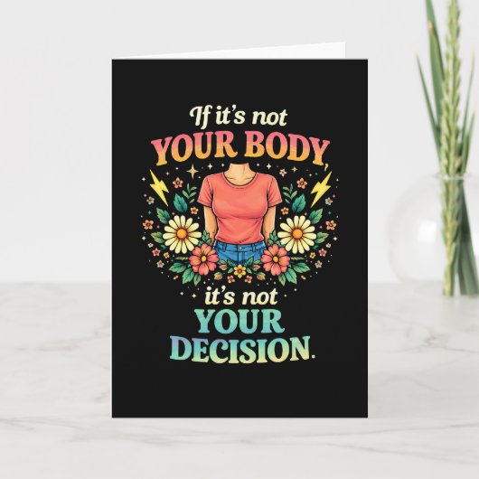 My Body, My Choice Feiertagskarte (Vorderseite)
