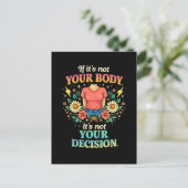 My Body, My Choice Postkarte (Stehend Vorderseite)