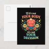 My Body, My Choice Postkarte (Vorne/Hinten)