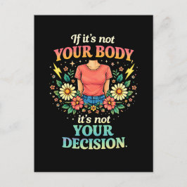 My Body, My Choice Postkarte