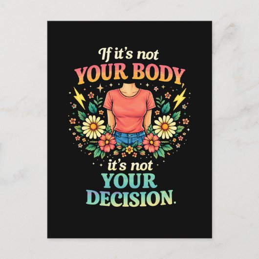 My Body, My Choice Postkarte (Vorderseite)