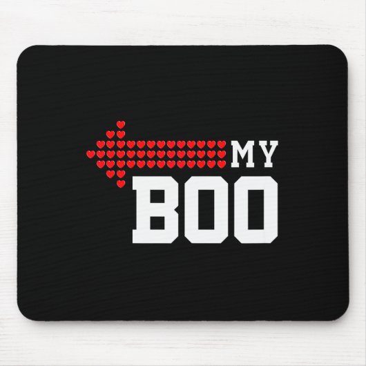 My Boo & My Bae Valentines Day Cute Couple Mat Mousepad (Vorne)