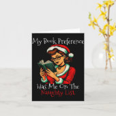 My Book Preference Has Me On The Naughty List Chri Karte (Gelbe Blume)