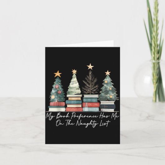 My Book Preference Has Me On The Naughty List Chri Karte (Vorderseite)