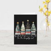 My Book Preference Has Me On The Naughty List Chri Karte (Gelbe Blume)