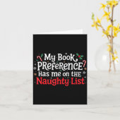 My Book Preference Naughty List Readers Funny Chri Karte (Gelbe Blume)