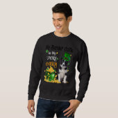 My Border Collie Is My Lucky Charm Cute Dog Patric Sweatshirt (Vorne ganz)