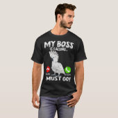 My Boss Is Calling Parrot Bird Umbrella Cockatoo T-Shirt (Vorne ganz)