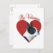 My Boston Terrier Valentine Feiertagspostkarte (Vorne/Hinten)